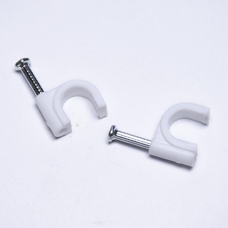 #Round Single Coaxial Nail Clamps Cable Wire Clips